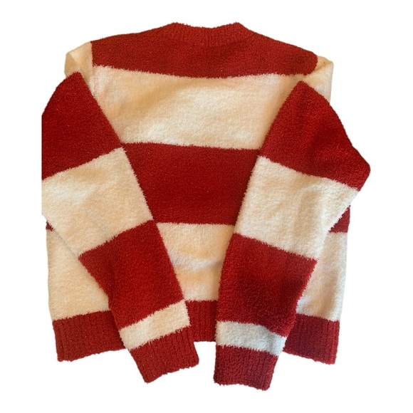 Knome Holiday Sweater Wm’s Red & Stripe. Sz M NWOT - Picture 2 of 2